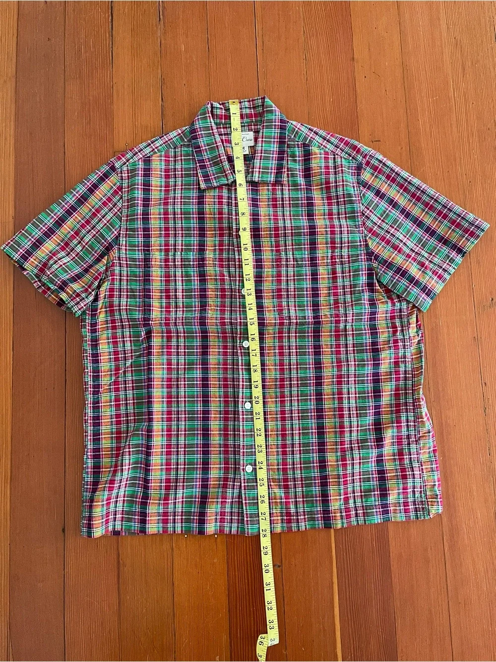 Men’s J.Crew Madras Short Sleeve Button Up